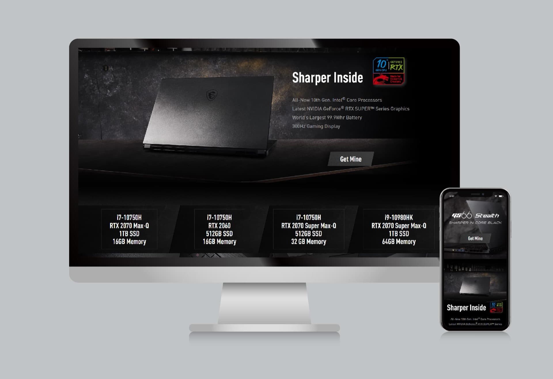 微星 MSI GS66 Landing Page 視覺設計 - 1