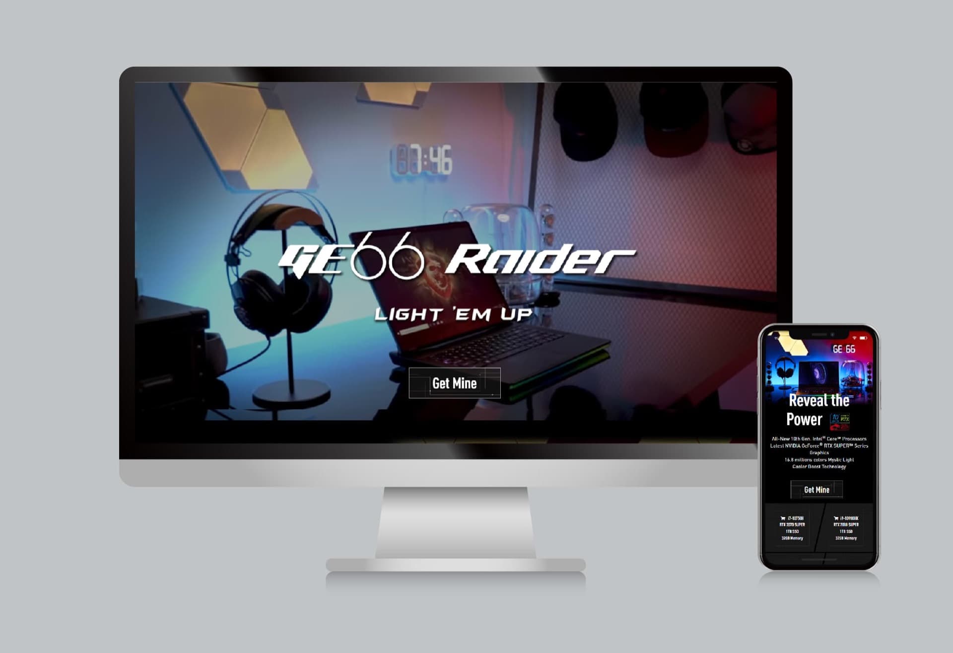 微星 MSI GE66 Landing Page 視覺設計 - 1