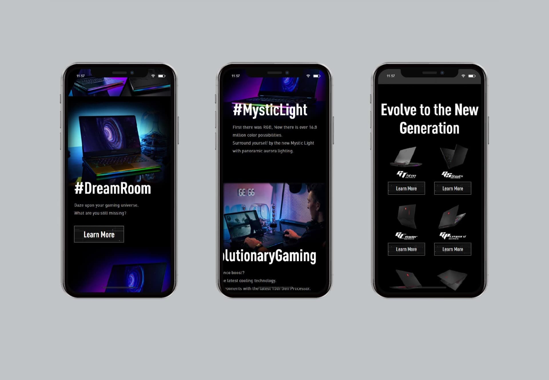 微星 MSI GE66 Landing Page 視覺設計 - 3