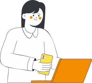 聯絡我們人物插圖示意